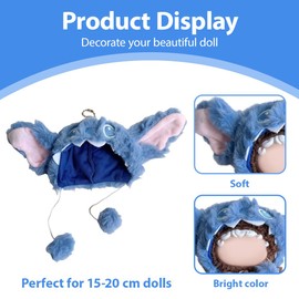 EIROVYA Labobo Clothing, Adjustable Hat, Stitc Hat, Clothing for 17 cm Labobo Plush, Cute Mini Plush Dolls Clothing Outfit Only Clothing Accessories DIY Children's Gifts