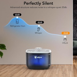 101.4oz/3L Automatic Pet Fountain Cat Water Fountain Dog Water Dispenser with Replacement Filters for Cats, Dogs, Multiple Pets