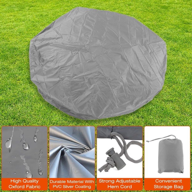 Pssopp Cover Waterproof Portable Outdoor Patio Round Inflatable Cover Protection