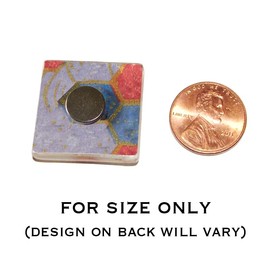 Cute Sock Monkey Valentine's Day Gift Set of 4 Glass Tile Magnets 1.18" square