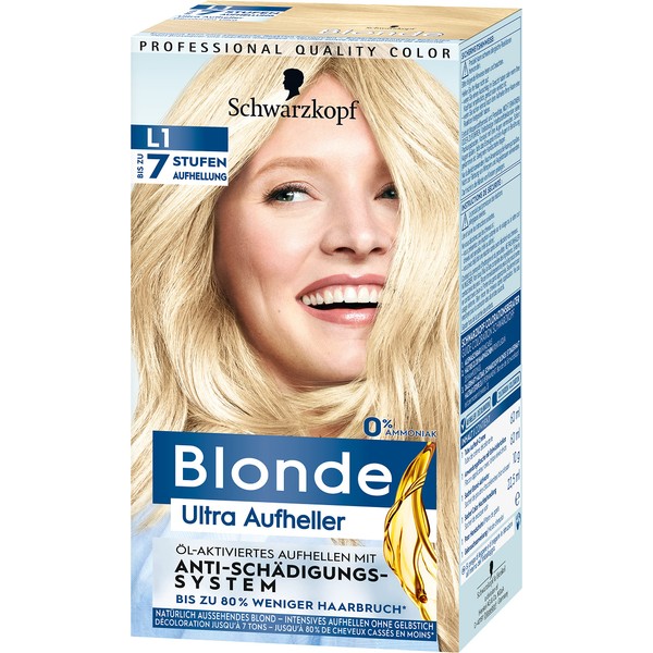 Blonde Ultra Brightener L1 Level 3 (153ml), Hair Dye for
