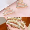 Wjelet Set of 2 Hair Accessories Gold Women's Pearls Metal