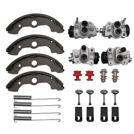 Front Brake Wheel Cylinders Shoes Kit for Honda TRX350 Rancher 350 2000-2003 (Left&Right) TRX350FE/TRX350FM/TRX350TE/TRX350TM,OEM# 45310-HC5-006 45330-HC5-006 06450-HN5-671