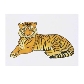 'Crouching Tiger' Temporary Tattoo - Water Resistant, Skin-Safe, Non-Toxic Transfer (TO00076019)
