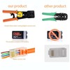 RJ45 Crimp Tool Kit Pass through Ethernet Crimper kit for