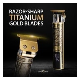 Cutting Edge T-Blade Trimmer for Men, Hypoallergenic T-Blade Trimmer with 4 Guide Combs (1 2 3 4mm) LCD Screen, Rechargeable 120 Minute Run-Time, Bump-Free & Irritation-Free, Dragon Ergonomic Design