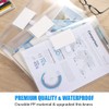 Sooez 24 Pack Plastic Envelopes Poly Envelopes, Clear Document Folders