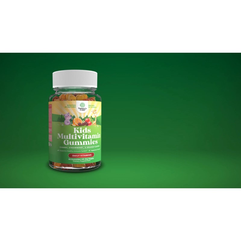 Delicious Daily Kids Multivitamin Gummies - Immunity Support Formula 90ct