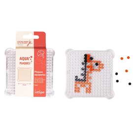 LOOLIPO L980002 Aquaperles Plates 5 Plates 8 x 8 cm Creative Kits for Arts and Crafts