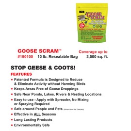 Goose Scram All Natural Granular Repellent - All-Natural, Animal, People and Pet Safe Granule from EPIC Repellents (10 lb)