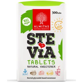 Stevia Tablets Sweetener (300 tabs), Made in Germany, For Coffee or Tea