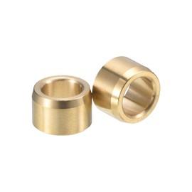 HiPicco Sleeve Bearing, 1/4" Bore x 3/8" OD x 1/4" Length Cast Brass Self-Lubricating Bushing Plain Shaft Bearings 2 Pack