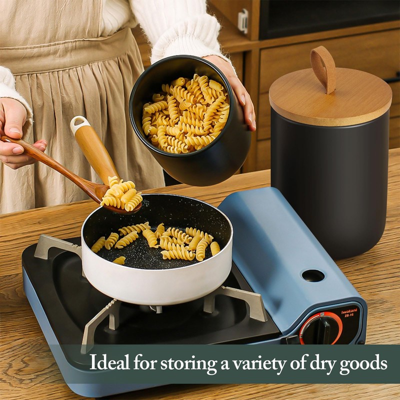 YUNLINLI Kitchen Canisters Set of 2 Large with Top Handle,