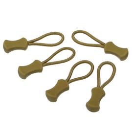 PATIKIL Zipper Pulls Replacement, 20 Pack Extension Cord Handle Fix Tab Tag Extender Fixer for Luggage Backpacks Jacket, Khaki