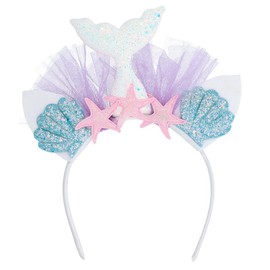 Boland 51034 Mermaid Tiara with Stars and Glitter, Headband for Adults, Headpiece for a Mermaid Costume