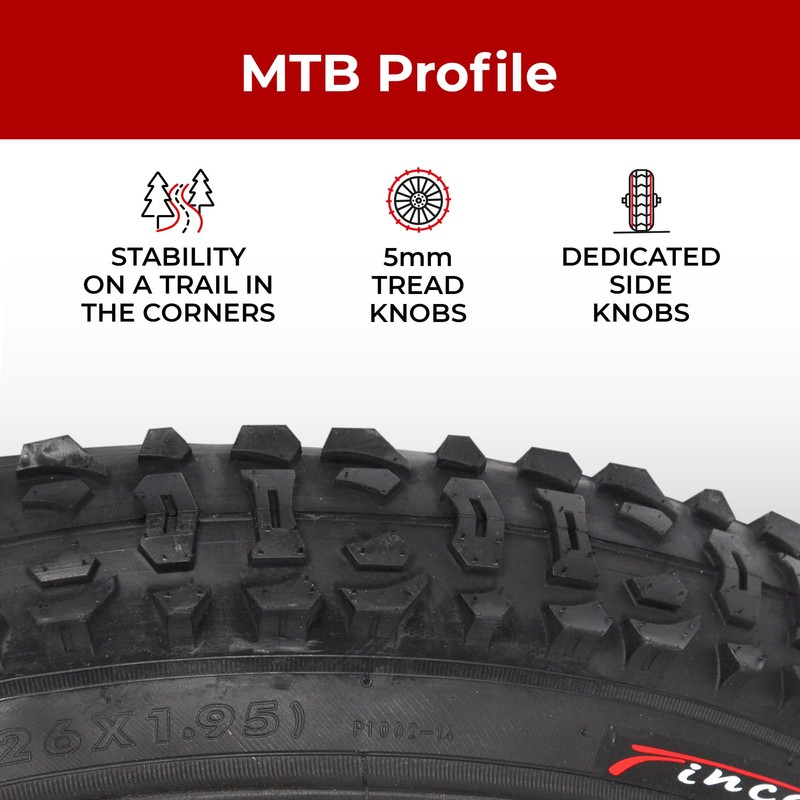 Fincci MTB Mountain Bike Bicycle Tyres 54-559 Tyres 26 x