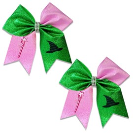 INLOLLY 2PCS Wicked Hair Accessories, Cute Hair Bows for Wicked Movie Fans, Wicked Merch Gifts for Women