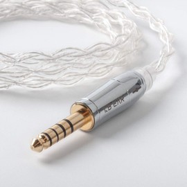 Yinyoo 2pin TFZ Earmony Upgrade Cable 4.4mm Plug KBEAR KBX4904 99.99% Pure Sterling Silver 4 Core Headphone Replacement Cable 5 Poles Balance Earphone Re-cable Hi-Fi Audio Earphone Cable Compatible