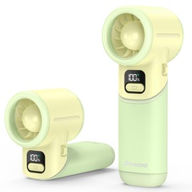 AMACOOL Portable Handheld Turbo Fan丨5 Speed Foldable Hand Fans丨Max 20 Hours Runtime丨Rechargeable Mini Pocket Cooling Fan for Travel, Outdoor Activities, Gifts for Women