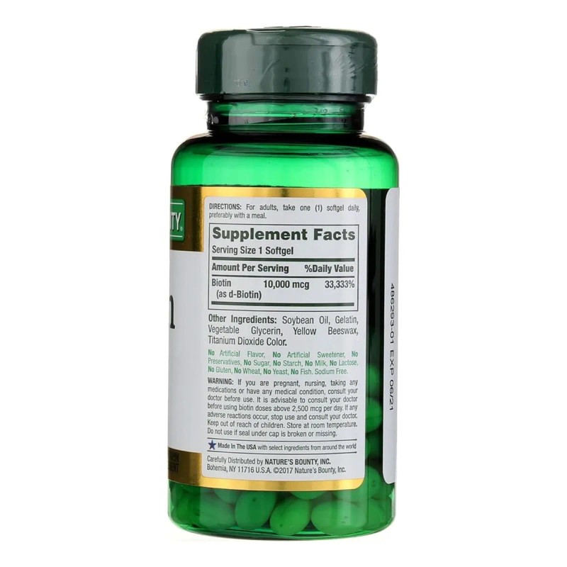 Biotina 10,000 Mcg - Salud Cabello, Piel, Uñas Y Energía