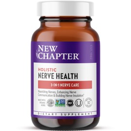 New Chapter Nerve Health Supplement for 3-in-1 Support from Head to Toe - Vitamin B1 Generates Energy for Nerves, Vitamin B6 Enhances Healthy Transmission, Vitamin B12 Builds Insulation, 30ct