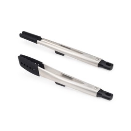 Joseph Joseph Elevate Fusion 2-piece Tong Set with Precision and Large tongs, BPA Free, Heat Resistant Non Stick Kitchen Utensil, Stainless Steel Handles