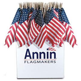 ANNIN FLAGMAKERS 41294 US Hand Flag DSP, 8" x 12" (Qty 1)