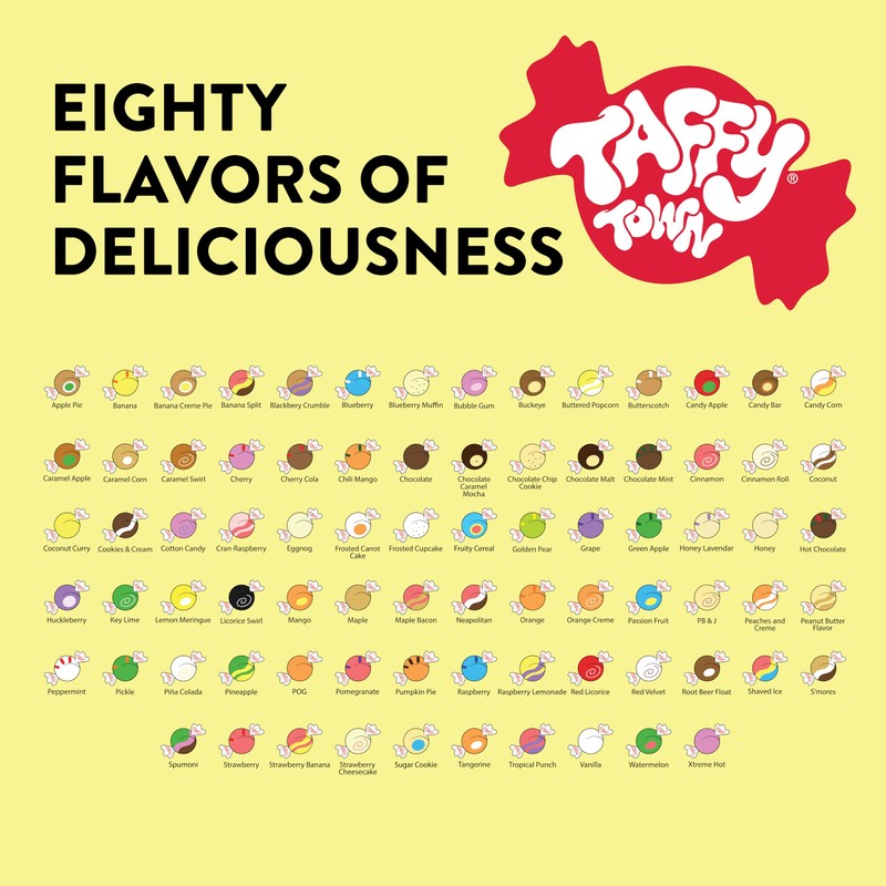 Taffy Town Saltwater Taffy, Passion Fruit, 2.5Lb