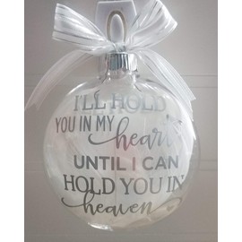 Memorial Gift Funeral Heaven Christmas Ornament Miscarriage Baby Loss Angel Wings in Loving Memory RIP