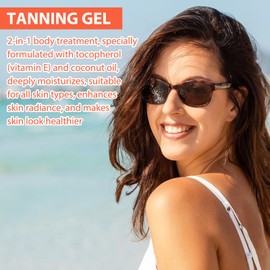 Geaanen 100 ml Tanning Accelerator, Carrot Tanning Gel, Tanning Accelerator, Tanning Accelerator for Beach and Pool Sunbathing, Moisturizing, Nourishing Skin