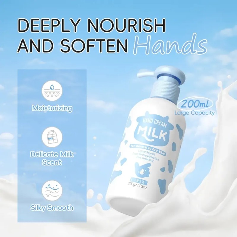 Crema De Manos Laikou Leche 200g Piel Seca