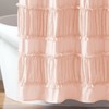 Lush Decor Nova Ruffle Shower Curtain, 72" x 72", Blush