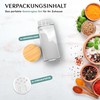 EDELHAUS Square Spice Jars with Pepper Mill (2 x 120
