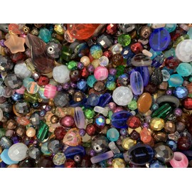 modebeads One Pound Assorted Glass Beads for Jewelry Making, DIY Lamp Work, Arts and Crafts, and Decorative Hobby Artistry, Colorful Crystal Assortment Bulk Mix, 4-18mm (Mixed Colors) (1)