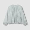 JAJU [JAJU] Women's Soft Shirring Cropped Jumper_Mint Grey