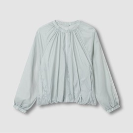 JAJU [JAJU] Women's Soft Shirring Cropped Jumper_Mint Grey