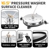 16.5" Pressure Washer Surface Cleaner with 4 Wheels - Stainless