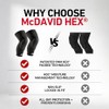 McDavid - Rodilleras de compresión Hex, protección Acolchada extraíble, Absorbe