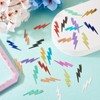 FASHEWELRY 66Pcs Stainless Steel Lightning Charms Rainbow Lightning Bolt Pendants