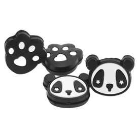 CHICIRIS Tennis Racket Shock Absorbers, 4 Pieces Silica Gel Tennis Racket Shock Absorbers, Cute Pattern, Portable Vibration Dampeners, Sports Accessories