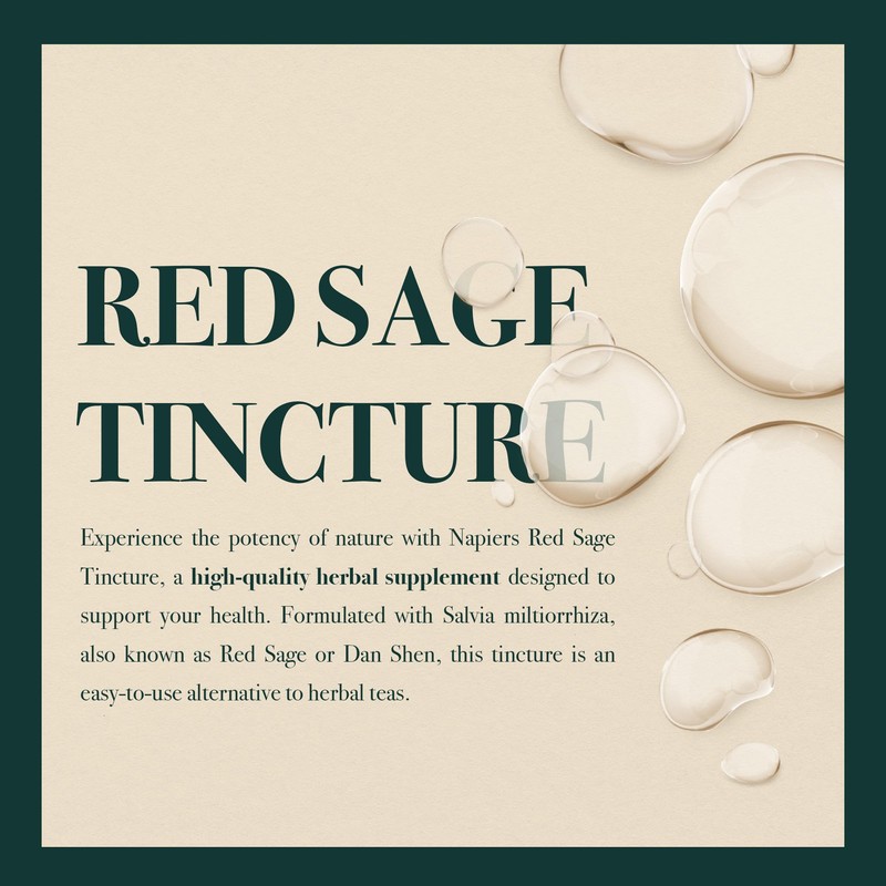 Napiers Red Sage Tincture (Salvia miltiorrhiza) - Herbal Supplement -