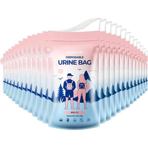 SUNBURST Disposable Urine Bags for Women and Men,24PCS Pee Bags