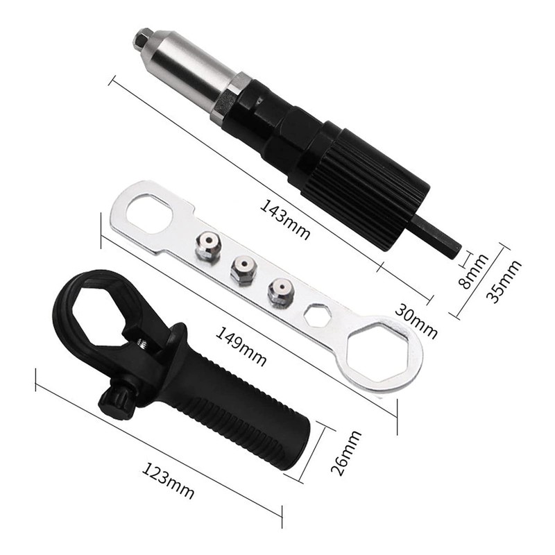 N/H Electric Riveter, Alldo Pop Rivet Gun Core Pull Accessories