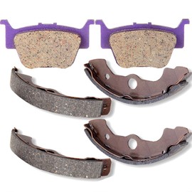 OCPTY Motorcycle Brake Pads Brake Shoes Kit Fits 2003 2004 2005 for Honda Rincon 650 Front and Rear