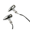 MotorToGo Chrome Bullet Motorcycle LED Turn Signal Indicators Blinkers with