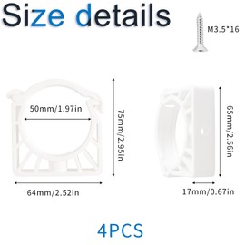 INCREWAY Boat Hook Holder, 4 Pieces Boat Clamp Rowing Holder Boat Mount Quick Release Clamp Tool for Gaff Boat Rod Rowing Fishing Paddle