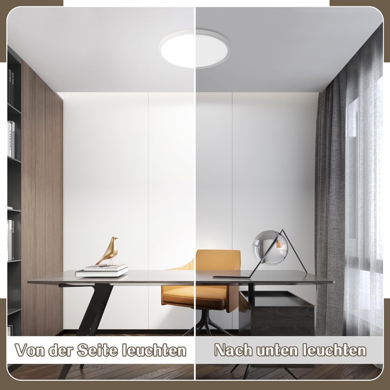 muyuua Ceiling Light LED Ceiling Light Flat Bedroom Lamp 18