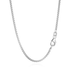 NKlaus Venetian Chain Round 925 Sterling Silver 1.5 mm Wide Necklace Fine, Sterling Silver