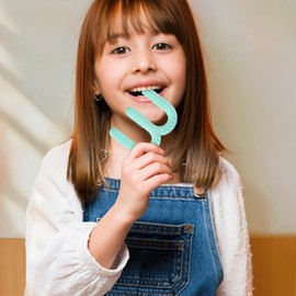 ERKOON Kauspielzeug Kinder, Silikon Kaustab Autisten Training und Entwicklung Beißring Spielzeug fürAutismus ADHS SPD, Kinderkrankheiten,Oral Motor,Angst (Grüner）