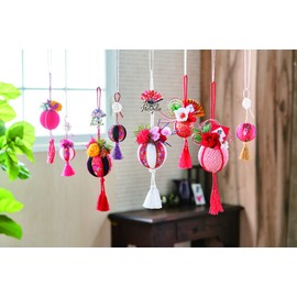 Tokyodo ZE000013-004 Decoration Material Crepe Flower Ball 3.1 inches (8 cm), Yellow/Hanagara Diameter 3.1 inches (8 cm)